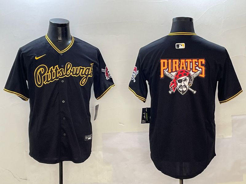 Men Pittsburgh Pirates Blank Black Game 2025 Nike MLB Jersey style 2->pittsburgh pirates->MLB Jersey